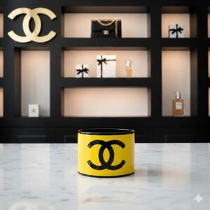 Iconic Bold Yellow and Black Cuff Bracelet